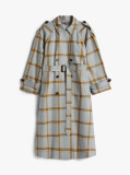 Multi Lightweight Check Relaxed Trench Coat  Women
