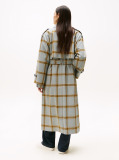 Multi Lightweight Check Relaxed Trench Coat  Women