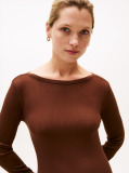 Maro Rochie Midi Fit And Flare Cu Dungi Tricotate  Femei