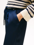 Blue Pantaloni Sateen Lejeri Cu Croiala Dreapta  Femei