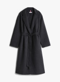 Grey Double-Faced Wool Blend Belted Longline Coat  Women
