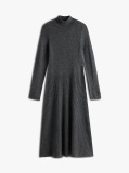 Gri Rochie Tip Pulover Midi Din Lana Moale  Femei