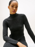 Gri Rochie Tip Pulover Midi Din Lana Moale  Femei