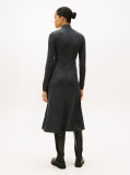 Gri Rochie Tip Pulover Midi Din Lana Moale  Femei