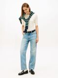 Bej Bluza Cu Maneci Scurte Ribbed  Femei