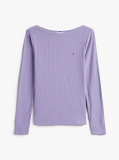 Mov Tricou Slim Cu Guler Boat  Femei