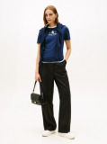 Blue Varsity Crest Slim Tricou Cu Maneca Scurta  Femei