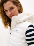 Beige Water Repellent Padded Packable Slim Gilet  Women