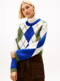 Multi Argyle Alpaca Blend Oversized Jumper  Women