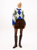 Multi Argyle Alpaca Blend Oversized Jumper  Women