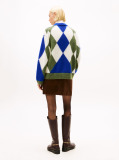 Multi Argyle Alpaca Blend Oversized Jumper  Women