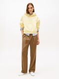 Galben Hanorac Relaxat Cu Logo Brodat Din Fleece Flexibil  Femei