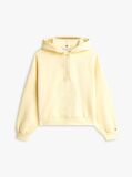Galben Hanorac Relaxat Cu Logo Brodat Din Fleece Flexibil  Femei