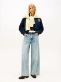 Blue Flex Fleece Logo Relaxed Bomber Cardigan  Women