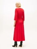 Rosu Rochie Festive Crepe Midi Cu Croiala Slim  Femei