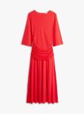 Rosu Rochie Festive Crepe Midi Cu Croiala Slim  Femei