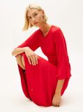 Rosu Rochie Festive Crepe Midi Cu Croiala Slim  Femei