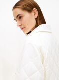 Beige Padded Flag Quilted Water Repellent Jacket  Women