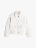 Beige Padded Flag Quilted Water Repellent Jacket  Women