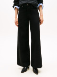 Negru 70s Blugi Negri Cu Talie Inalta Wide Leg  Femei