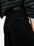 Negru 70s Blugi Negri Cu Talie Inalta Wide Leg  Femei
