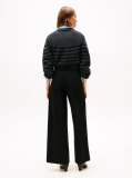Negru 70s Blugi Negri Cu Talie Inalta Wide Leg  Femei
