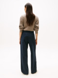 Blue Pantaloni Drepti Relaxati  Femei