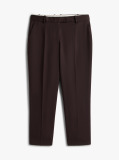 Rosu Pantaloni Drepti Slim Pana La Glezna  Femei