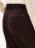 Rosu Pantaloni Drepti Slim Pana La Glezna  Femei