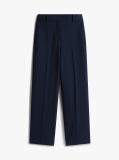 Blue Slim Straight Leg Trousers  Women