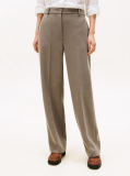 Brown Relaxed Straight Leg Trousers  Women