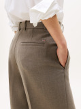 Brown Relaxed Straight Leg Trousers  Women