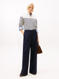 Blue Relaxed Wide Leg Trousers  Women