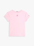 Roz Tricou Slim Din Jersey Cu Logo Texturat  Femei