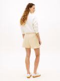 Bej Pantaloni Scurti Din Terry Cu Logo Brodat  Femei