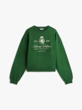 Verde Hanorac Varsity Crest Terry  Femei