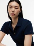 Blue Bluza Polo Slim Cu Nasturi Aurii  Femei