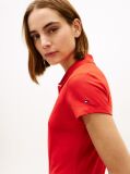 Rosu Polo 1985 Cu Croiala Slim Si Logo Brodat  Femei