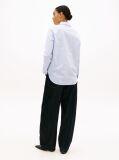 Blue Relaxed Fit TH Crest Embroidery Oxford Shirt  Women