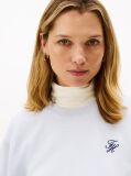 Blue Sweatshirt Terry Cu Broderie Logo  Femei