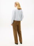 Blue Sweatshirt Terry Cu Broderie Logo  Femei
