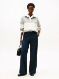 Blue Pantaloni Chino Cu Croiala Wide  Femei