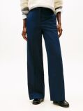 Blue Pantaloni Chino Cu Croiala Wide  Femei