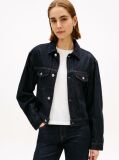 Blue Jacheta Din Denim Plisata Cu Broderie Cu Steag  Femei