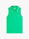 Green 1985 Slim Fit Pique Sleeveless Polo Shirt  Women