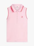 Pink 1985 Slim Fit Pique Sleeveless Polo Shirt  Women