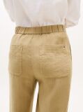 Bej Pantaloni Straight Tailored Din Amestec De In   Femei