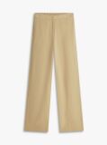 Bej Pantaloni Straight Tailored Din Amestec De In   Femei