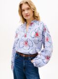 Multi Bluza Din Poplina Cu Croiala Lejera Si Guler In V  Femei