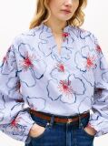 Multi Bluza Din Poplina Cu Croiala Lejera Si Guler In V  Femei